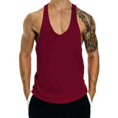 Men's Cotton Tank Top – Bodybuilding Vest, Sleeveless
