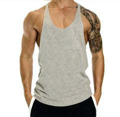 Men's Cotton Tank Top – Bodybuilding Vest, Sleeveless
