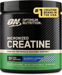 Optimum Nutrition Micronized Creatine Monohydrate Powder, Blueberry Lemonade, 60 Servings