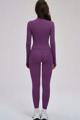 The Kinetic Zip Jacket Cross Back Sports Bra Leggings 3-Piece Set