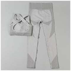 Textured Leggings & Sports Bra Activewear Set