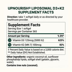 Liposomal Vitamin D3 5000IU K2 MK7 100 mcg