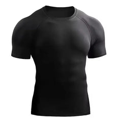 Men's Compression T-Shirt Summer Sportswear Running T shirt Elastic Quick Dry Sport Tops Tee Athletic Gym Workout T Shirts Men