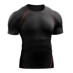 Men's Compression T-Shirt Summer Sportswear Running T shirt Elastic Quick Dry Sport Tops Tee Athletic Gym Workout T Shirts Men