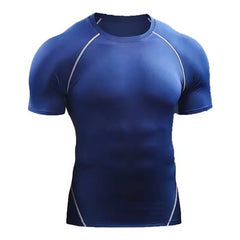 Men's Compression T-Shirt Summer Sportswear Running T shirt Elastic Quick Dry Sport Tops Tee Athletic Gym Workout T Shirts Men