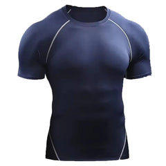 Men's Compression T-Shirt Summer Sportswear Running T shirt Elastic Quick Dry Sport Tops Tee Athletic Gym Workout T Shirts Men