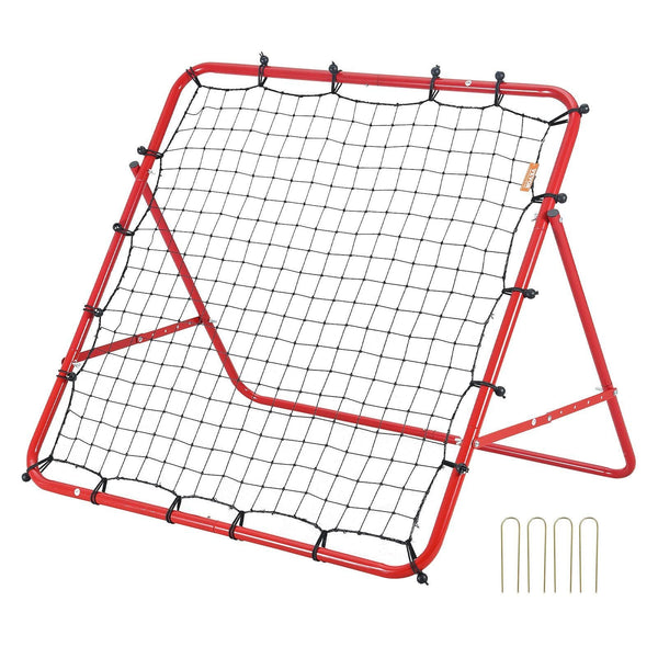 Soccer Rebounder Rebound Net, Kick-Back 39"x39", Portable Football Training Gifts, Fully Adjustable Angles Goal Net, Aids & Equipment for Kids Teens & All Ages, Easy Set Up & Perfect Storage