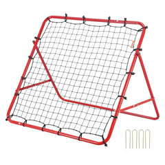 Soccer Rebounder Rebound Net, Kick-Back 39"x39", Portable Football Training Gifts, Fully Adjustable Angles Goal Net, Aids & Equipment for Kids Teens & All Ages, Easy Set Up & Perfect Storage