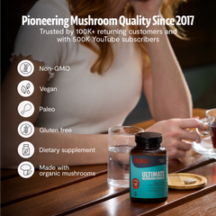Organic Mushroom Complex Supplement Capsules
